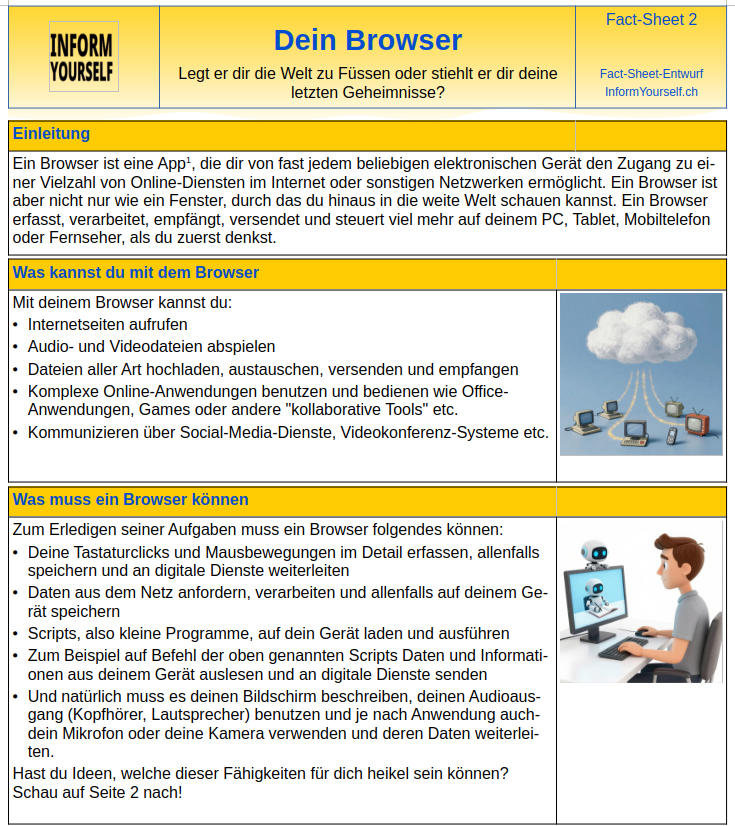 Ausschnitt eines Fact-Sheets mit dem Titel 